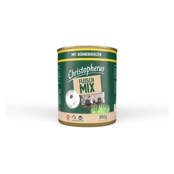 ARDEBO.de Christopherus Dose Fleischmix mit Hühnerherzen 800g