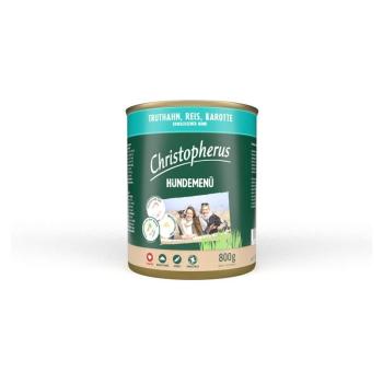 ARDEBO.de Christopherus Dose Menue Adult mit Truthahn, Reis, Karotte 800g