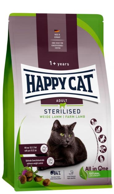 ARDEBO.de Happy Cat Sterilised Adult Weide Lamm 300g