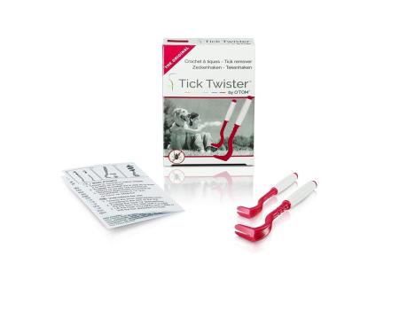 Tick Twister by OTom Zeckenhaken mit Silikongriff 2 Stück Multicolor im Karton