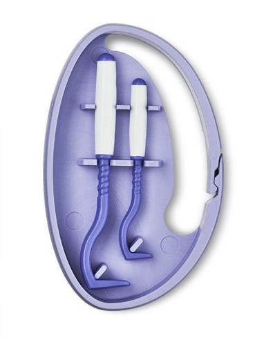 Tick Twister by OTom Zeckenhaken mit Silikongriff 2 Stück Multicolor mit Clipbox