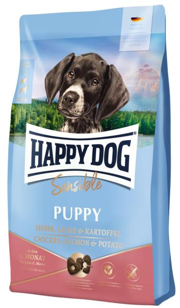 ARDEBO.de Happy Dog Sensible Puppy Huhn, Lachs & Kartoffel 4 kg