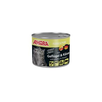 ARDEBO.de AMORA Cat Fleisch Pur Geflügel & Käse 200g
