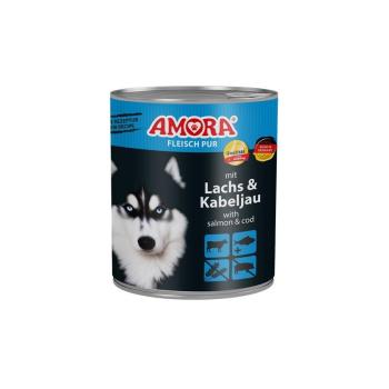 ARDEBO.de AMORA Dog Fleisch Pur Lachs &  Kabeljau 800g