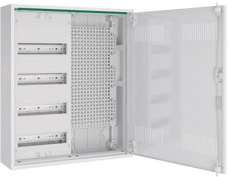 ARDEBO.de ABN ABNRM204M01 Feldverteiler AP, 160mm, mit Lüftungstüre, 4 Reihen, REG Mediafeld LexCom
