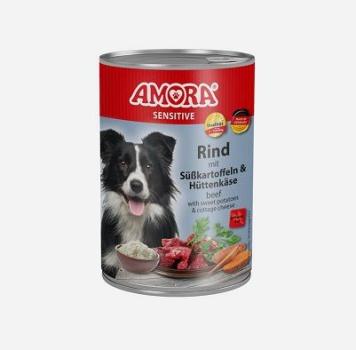 ARDEBO.de AMORA Dog Sensitive Rind & Süßkartoffel 400g