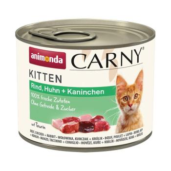 ARDEBO.de Animonda Cat Carny Kitten Rind, Huhn & Kaninchen 200g