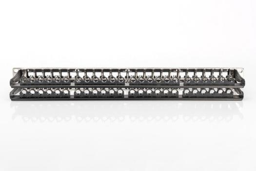 Assmann DN-91424 DIGITUS Modulares High Density Patch Panel, geschirmt, 48-Port, Keystone 1HE, Stahl, schwarz (DN-91424)