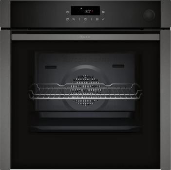 ARDEBO.de Neff B6AVJ7AG3 N50 A+ Einbaubackofen, 59,4 cm breit, 71 L, Pyrolyse, 8 Heizarten, TouchControl, Grillfunktion, Kindersicherung, Hide Tür, Air Fry, Graphite-Grey