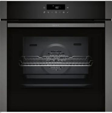 ARDEBO.de Neff B6ACJ7AG3 N50 A+ Einbaubackofen, 59,4 cm breit, 71 L, Pyrolyse, 7 Heizarten, TouchControl, Grillfunktion, Kindersicherung, Hide Tür, Air Fry, Graphite-Grey