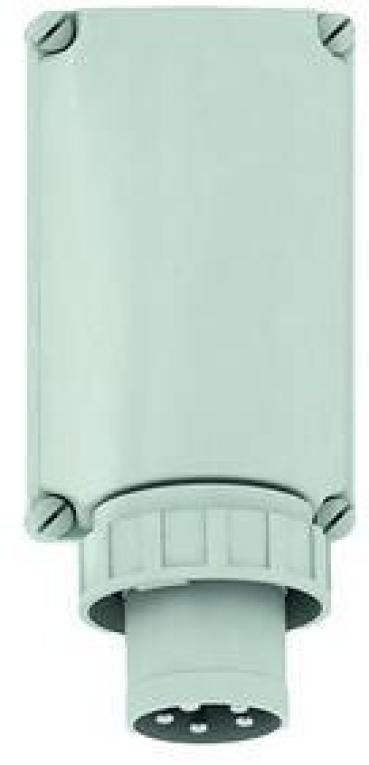 ARDEBO.de Bals Wandgerätestecker, 125A, 5p, >50V, 1h, IP67, grau (24241)