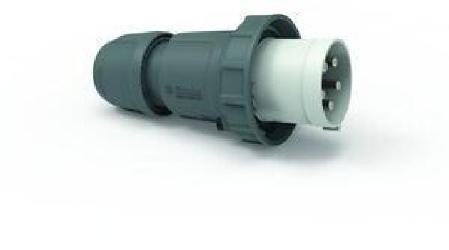ARDEBO.de Bals 21966 Stecker für Notstromeinspeisung, mit Multi-Grip Kabelverschraubung, >50V, 5p, 1h, 125A, IP67, grau (21966)