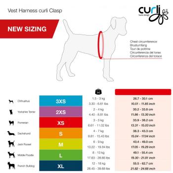 Curli Clasp Vest Geschirr Puppy Set Skyblue-Circles XS