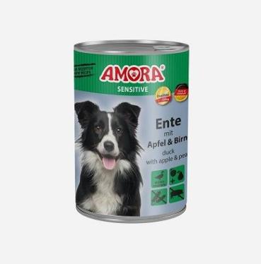 ARDEBO.de AMORA Dog Sensitive Ente, Apfel & Birne 400g