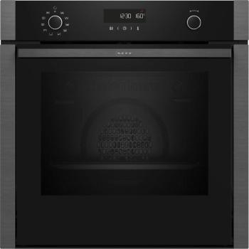 ARDEBO.de Neff B5ACH7HG3 N50 A+ Einbaubackofen, 59,4 cm breit, 71 L, Pyrolyse, 1-fach Teleskopauszug, CircoTherm, Slide&Hide Tür, Graphite-Grey