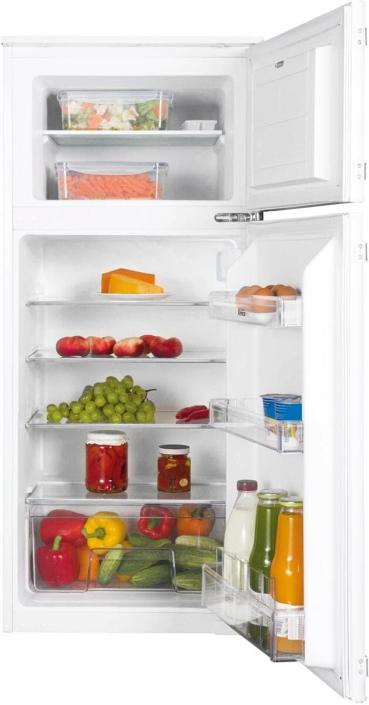 Amica EDTS 372 911 Einbau-Kühl-/Gefrierkombination, Nischenhöhe: 122 cm, 170 L, Schlepptür-Technik, elektronische Steuerung, Tür-Offen-Alarm, Inverter Kompressor, weiß (1195113)