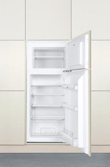 Amica EDTS 372 911 Einbau-Kühl-/Gefrierkombination, Nischenhöhe: 122 cm, 170 L, Schlepptür-Technik, elektronische Steuerung, Tür-Offen-Alarm, Inverter Kompressor, weiß (1195113)