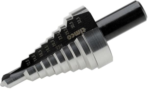 ARDEBO.de Cimco HSS-Stufenbohrer für Kabelverschraubungen, 9 Bohrstufen (201275)
