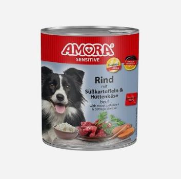 ARDEBO.de AMORA Dog Sensitive Rind & Süßkartoffel 800g