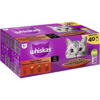 ARDEBO.de Whiskas Portionsbeutel Multipack Mega Pack 1+ Klassische Auswahl in Sauce 40 x 85g