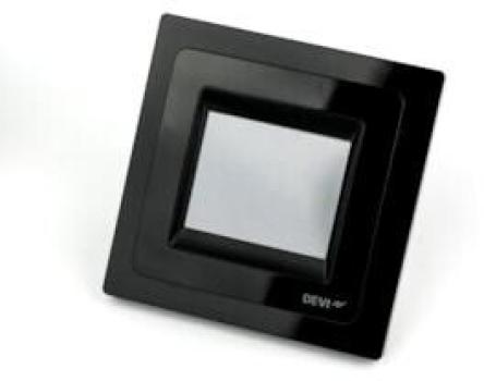 Devi DEVIregTouch, UP Uhren-Thermostat, 16A, 230V, mit Rahmen, schwarz (140F1069)