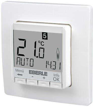 ARDEBO.de Eberle FIT 3R / weiß Unterputz-Uhrenthermostat als Raumregler, AC 230V, 1 Schließer, 10A (527810455100)