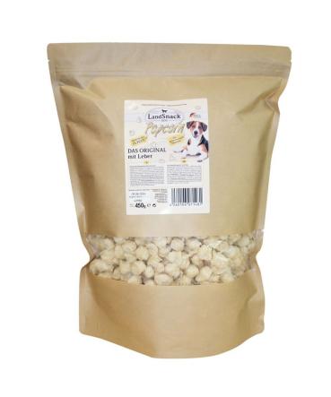 ARDEBO.de LandSnack für Hunde Popcorn mit Leber 450g XXL-Pack