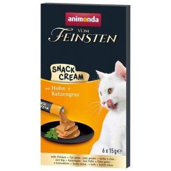 ARDEBO.de Animonda Cat vom Feinsten Adult Snack Cream Huhn & Katzengras 6x15 g