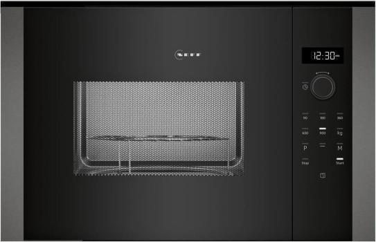 ARDEBO.de Neff HLAGD53G0 N50 Einbau Mikrowelle, 59,4 cm breit, 25 L, Grillfunktion, 8 Automatikprogramme, Graphite-Grey