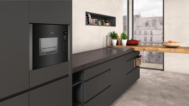 Neff HLAGD53G0 N50 Einbau Mikrowelle, 59,4 cm breit, 25 L, Grillfunktion, 8 Automatikprogramme, Graphite-Grey