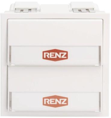 ARDEBO.de Renz 97-9-85270.9016 Tastenmodul, 2 Taster, weiß