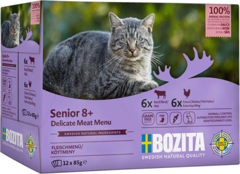 ARDEBO.de Bozita Senior 8+ Häppchen in Sauce mit Fleisch Multibox 12x85 g