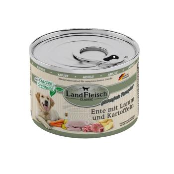 ARDEBO.de Landfleisch Dog Classic Ente mit Lamm, Kartoffeln & Gartengemüse 195g