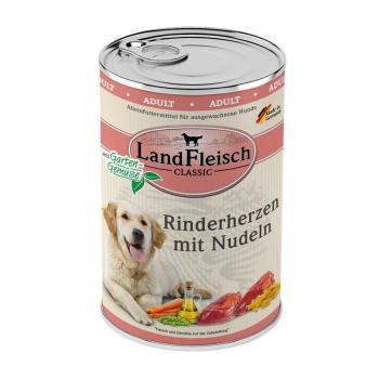 ARDEBO.de Landfleisch Dog Classic Rinderherzen mit Nudeln & Gartengemüse 400g