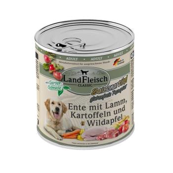 ARDEBO.de Landfleisch Dog Classic Ente mit Lamm, Kartoffelnn Wildapfel & Gartengemüse 800g