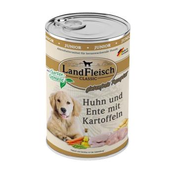 ARDEBO.de Landfleisch Dog Classic Junior Huhn, Ente & Kartoffeln mit Gartengemüse 400g