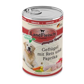ARDEBO.de Landfleisch Classic Senior Geflügel mit Reis, Paprika & Gartengemüse 400 g