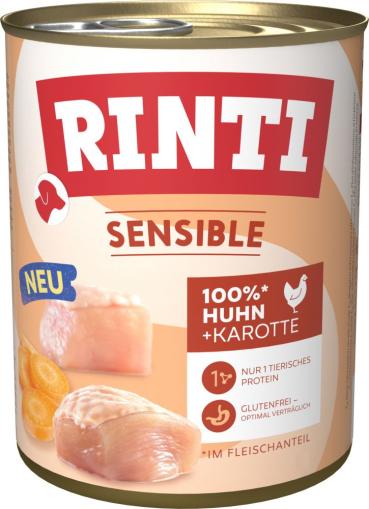 ARDEBO.de Rinti Dose Sensible Huhn & Karotte 800g
