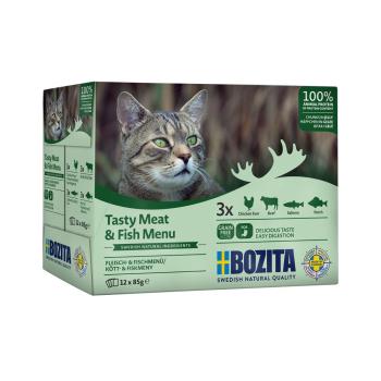 ARDEBO.de Bozita Fisch & Fleisch Häppchen in Gelee Multibox 12x85g