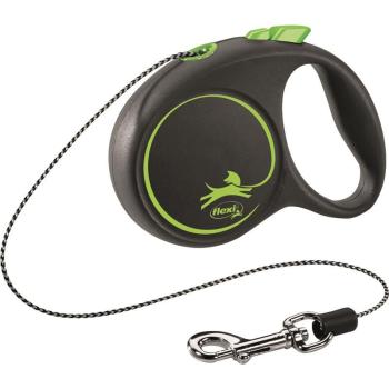 ARDEBO.de flexi Seil-Leine Black Design grün XS 3 m