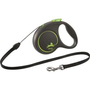 ARDEBO.de flexi Seil-Leine Black Design grün S 5 m
