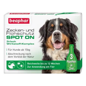 ARDEBO.de Beaphar Dog Spot On** 3x2 ml für große Hunde ab 15 kg