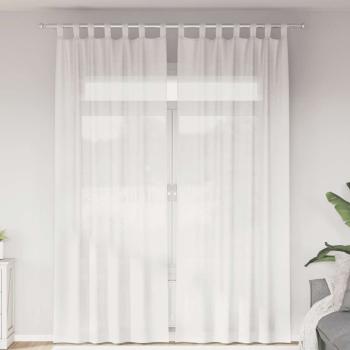 ARDEBO.de - Voile Vorhänge mit Schlaufen 2 Stk. Weiß 140x260 cm