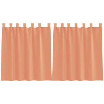 Voile Vorhänge mit Schlaufen 2 Stk. Terrakottarot 140x140 cm