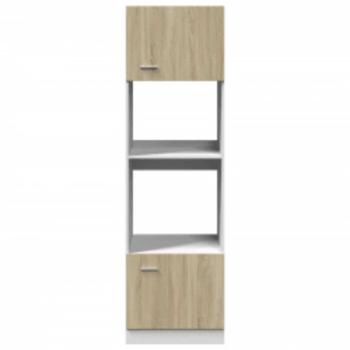 Mikrowellenumbauschrank Sonoma-Eiche 60x57x207 cm Holzwerkstoff