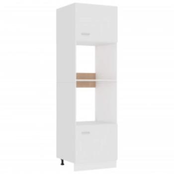 Mikrowellenumbauschrank Weiß 60x57x207 cm Holzwerkstoff