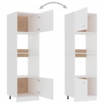 Mikrowellenumbauschrank Weiß 60x57x207 cm Holzwerkstoff