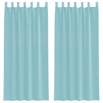 Voile Vorhänge mit Schlaufen 2 Stk. Türkis 140x245 cm