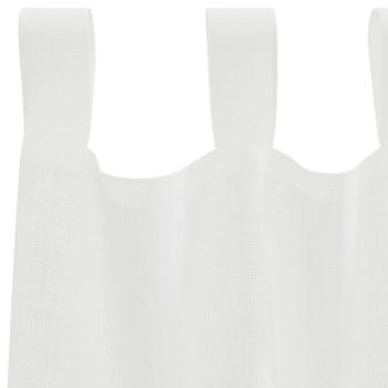 Voile Vorhänge mit Schlaufen 2 Stk. Weiß 140x245 cm