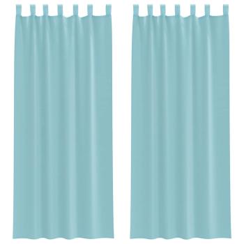 Voile Vorhänge mit Schlaufen 2 Stk. Türkis 140x260 cm